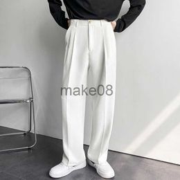 Men's Pants Privathinker White Solid Men's Wide Leg Suit Pants Casual 2023 New Fashion Brand Male Trousers Baggy Korean Style Pants Clothing J230714