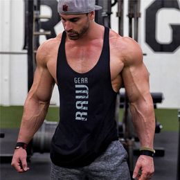 Men's Tank Tops Mens cotton tank tops gym fitness vest muscle sleeveless shirt Male Singlet Undershirt casual bodybuilding sports vest 230714
