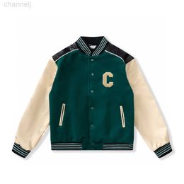 Men's Jackets Designer jacket men coats flight jack Baseball uniform Letter C embroidery PU leather comfortable Pearl clasp fashion Men's clothes channelj0714