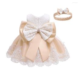 Clothing Sets Princess Dresses For Baby Girl Infant Bowknot Tulle Dress Sweet Sleeveless Party Vestido Born First Birthday Gown 3-24 Month