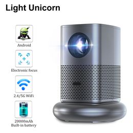 Other Electronics Light Unicorn C2 Support 1080P 4K HDR Cinema Smart Android 5GWiFi Portable Outdoor Home Theatre Video LED Projector With Battery 230715