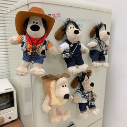 Fridge Magnets Plush Doll Refrigerator Magnet Sticker Cowboy Dog Sticker Ins Style Po Message Board Stickers Home Decor Removable 230714