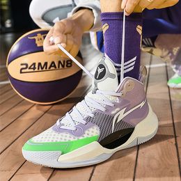 Espelho 2023 casual esportes absorção de choque usar luminoso combate real sapatos de basquete sapatos de corrida masculino