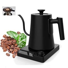 1pc Gooseneck Electric Kettle, 1.0L Stainless Steel Kettle With Fast Boiling, Pour Over Coffee & Pot, Auto Shut-off, Timer & Temperature Control