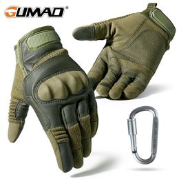 Sports Gloves PU Leather Tactical Gloves Touch Screen Hard Shell Full Finger Glove Army Military Combat Airsoft Driving Bicycle Mittens Men 230715