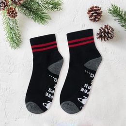 Women Socks Christmas Mid-tube Letter Print Casual Athletic Sports Crew For Men Everyday Wear