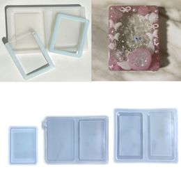 Necklaces Silicone Pendant Mould Geometry Mirror Quicksand Photo Frame Epoxy Mould for Diy Resin Decorative Crafts Jewellery Making Supplies