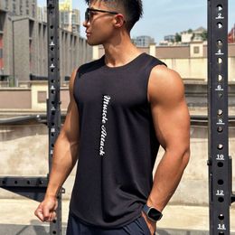 Men's Tank Tops Men Tank top Gym Mesh ventilation Workout Fitness Bodybuilding sleeveless shirt clothing Sports Singlet vest men Undershirt 230714