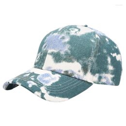 Ball Caps Men Women Tie Dye Baseball Cap Youth Colorful Adjustable Cotton Dad Hats Blank Washed