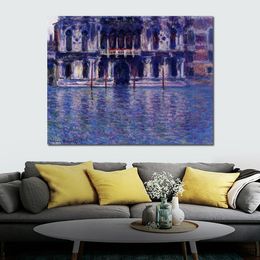 Handmade Artwork Canvas Paintings by Claude Monet Palazzo Contarini Modern Art Kitchen Room Decor