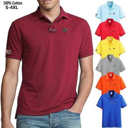 Men's T-Shirts Cotton High Quality Men Short Sleeve Polo Shirts Summer Casual Sportswear T-Shirts S-4XL Polos Hommes Male Clothes Tees L230715