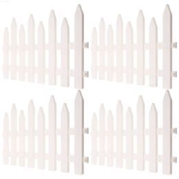 Garden Decorations Edge Garden Fencing Picket Fence Plastic Edging Border Decorative Landscape Trim L230715