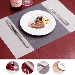 Table Runner 6pcs /set Fashion Placemat Washable PVC Dining Mat Bowl Pads Coasters Cloth Pad Slip-resistant