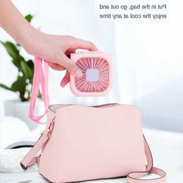 Electric Fans Hanging Neck Fans Mini Portable Folding USB Small Fan Mute Power Bank Portable Handheld Desktop Multi Function Charge Fan R230715