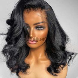 Synthetic Wigs Body Wave Short Bob Wigs Brazilian HD Transparent Lace Frontal Wig Lace Front Human Hair Water Wavy Lace Closure Wigs for Women x0715