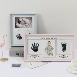 Keepsakes DIY 0 12 Month Baby "MY FIRST YEAR" Hand Foot Ink Pad Print P Souvenirs Commemorate Kids Growing Memory Gift Set 230714