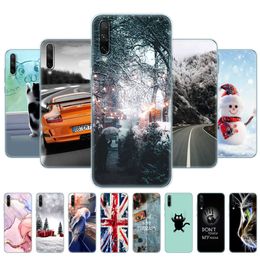 For HONOR 30i Case Soft TPU Silicon On Huawei Honor Phone Back Cover 30 I Bumper 6.3inch Coque Winter Snow Christmas