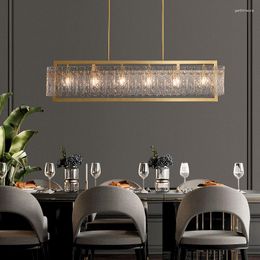 Chandeliers LED Art Chandelier Pendant Lamp Light Dining Living Room Copper Luxury Kitchen Island Hanging Postmodern Restaurant Villa