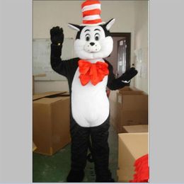 2019 factory Black Cat Mascot Costume Cartoon Character Costume Animal cat Mascots Cartoon Clothing Adult Size Christmas299y