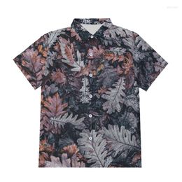 Men's Casual Shirts IFPD EU/US Size 3d Retro Dead Leaves Button Fashion Men Women Plant Print Shirt Summer Harajuku Plus Streetwear