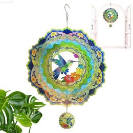 Garden Decorations Outdoor Wind Spinners 3D Wind Spinner For Indoor Outdoor Metal Wall Hang Garden Spinner Kinetic Yard Art Decorations For Trees L230715