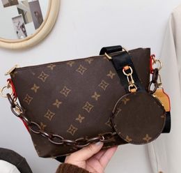 High-end Vintage Presbyopia Heavy embroidered thread shoulder strap detachable coin purse chain crossbody bags