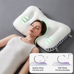 Pillow Spa neck massage pillow orthopedic sleep pillow relieving spine and neck protection pad comfortable for travel 230715
