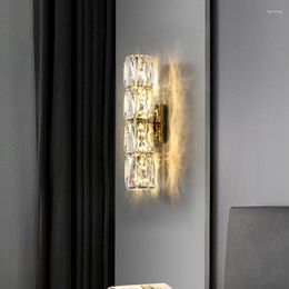 Wall Lamp Modern Led Lights For Room Luxury Design El Hall Living Bedroom Bedside Lamps Gold Silver Home Decor Sconces