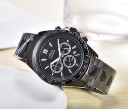 Wristwatches Quartz Watch Luxury Band Waterproofing Luminous SK Rotating Bezel Chronograph Date Stainless Steel 44mm Men Wristwatch