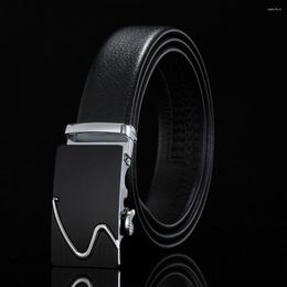 Belts Men Belt Double Slide Rail Durable Stylish Men's Autumatic With Smooth Faux Leather Anti-break Alloy For Business