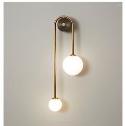 Wall Lamps Bedside Bedroom Sconce Lamp Modern Minimalist Creative Light Luxury Living Room Corridor Staircase Background LED Lighting