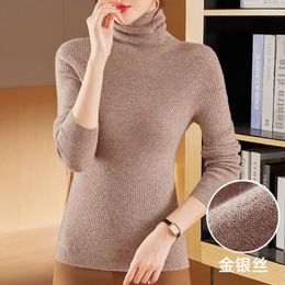 Women's Sweaters 2023 Women Wool Knitted Autumn Winter Lady Long Sleeve Turtleneck Seamless Pullovers