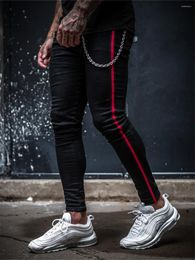 Men's Jeans Mens Stretchy Skinny Ripped Black Men Slim Fit Denim Pants High Quality Jean Fashion Hip Hop Trousers Jogger Pencil