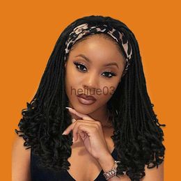 Synthetic Wigs Fashion Headband Wigs Dreadlock Wig Goddess Hand Braided Twist Synthetic Wigs for Black Women Daily Cosplay Braided Curly Wigs x0715