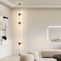 Floor Lamps Minimalist Living Room Light White Black Cone Desigh Art Decorative Hanging Cable Lamp For Bedroom Safa Indoor 220V