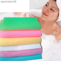 Nylon Wash Cloth Bath Towel Beauty Body Skin Exfoliating Shower Bathroom Washing Scrubbers Bath Brushes Sponges Bathroom Product L230704