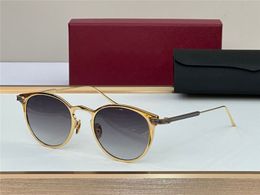 New fashion design cat eye sunglasses 0021 K gold frame simple and popular style uv400 protection glasses top quality