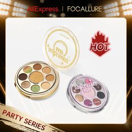 Eye Shadow FOCALLURE 9 Colours Glitter Shiny Eyeshadow Palette Pigment Professional Long-lasting Eye Shadow Palette Makeup Cosmetics 230715