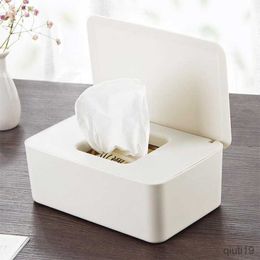 Tissue Boxes Napkins Wet Tissue Box Seal Baby Wipes Paper Storage Box Dispenser Holder Household Plastic Dust-proof Tissue Box with Lid R230715