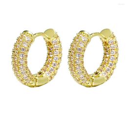 Stud Earrings Bettyue Arrival Classic Round Shape Design Earring With Shiny Zirconia Dress-Up Female Party Ingenious Jewelry Three Color