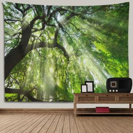 Tapestries Dome Cameras Landscap Tree Forest Tapestry Wall Hanging Room Hoom Decor Hippie Boho Large Fabric Tapestry Bedroom Aesthetic Cloth Blanket R230714