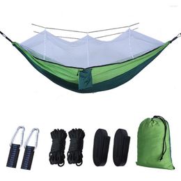 Camp Furniture Premium Ultralight Travel Hammock With Mosquito-proof Net Durable Nylon Mesh Outdoor Hanging Bed For Leisure Camping