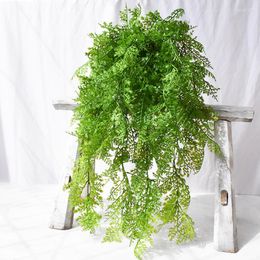 Decorative Flowers Artificial Green Plants Adiantum Fern Leaves Wall Hanging Vine Home Shop Wedding Christmas Flower