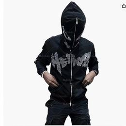 Y2k zip up up up hoodie звезды при печати гот панк толстовка мужская толстовка