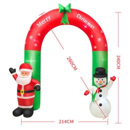 LED Christmas Decorations Inflatable Model Xmas Scene Decoration Ornaments Santa Claus Snowman Home Garden Entrance Welcome Arch X319z