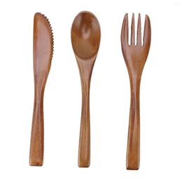 Dinnerware Sets Spoon And Fork Set Easy Cleaning Straight Handle Cutlery Natural Phoebe High Hardness Safe Usage For Home Use