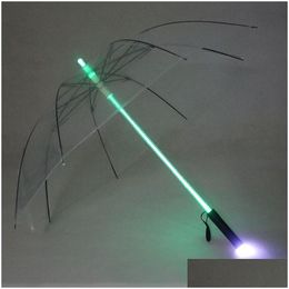 Umbrellas Blade Runner Night Protectio Creative Led Light Sunny Rainy Umbrella Mti Colour 31Xm Y R Drop Delivery Home Garden Househol Dhswr