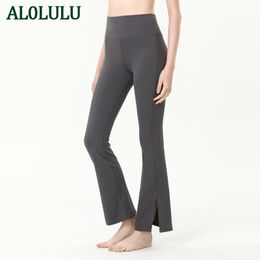 AL0LULU women's yoga pants high waist hip lifting slim pants split bell Fitness pant