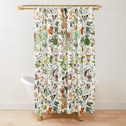 Shower Curtains Biological flower growers shower curtains retro garden plants herbal flower plant designs fabric bathroom decoration set with hooks 230714