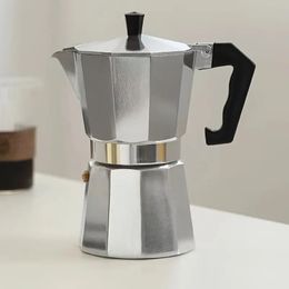 Italian Aluminium Mocha Pot Hand Brewed Coffee European Coffee Utensil Octagonal Mocha Coffee Pot